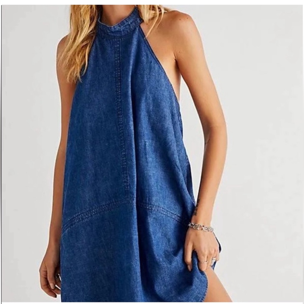 Free People Solid Rising Sun Mini Dress